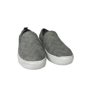 Dr Scholls Shoes Womens 6.5 M Madison Casual Slip On Sneakers Flats Gray Fabric